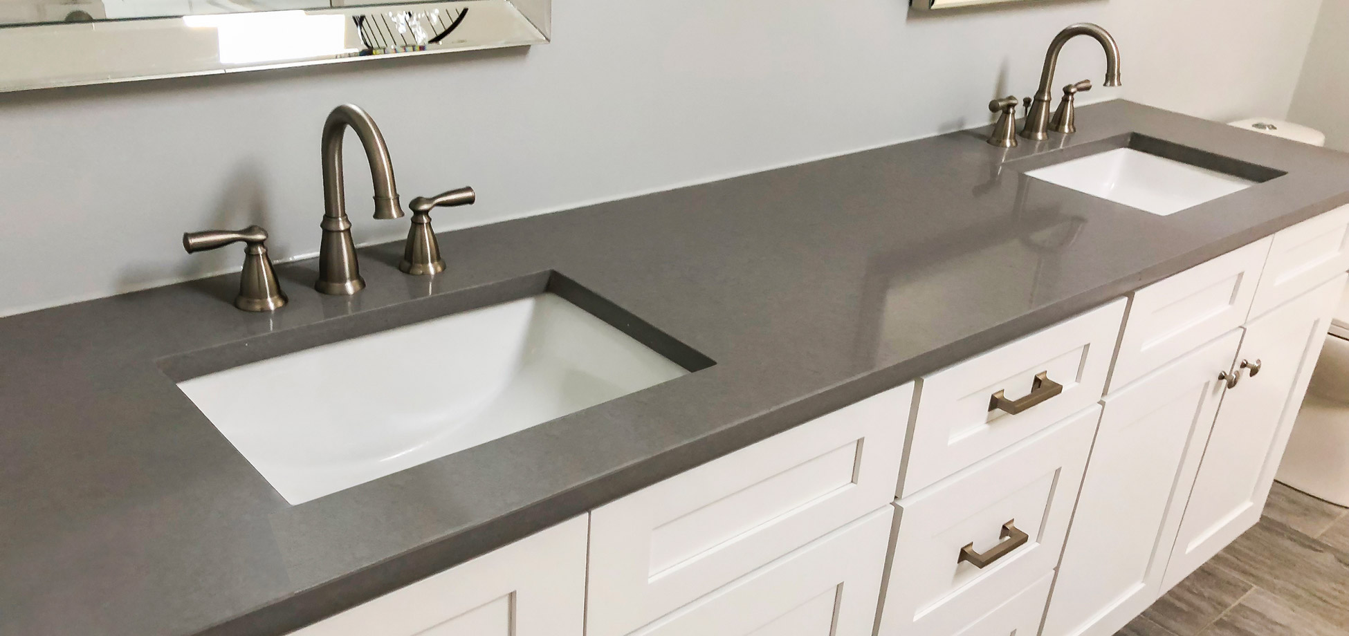 Grey Granite Bathroom Vanity Top